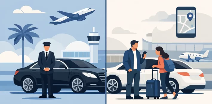 Chauffeur or Rideshare for Airport Trips?